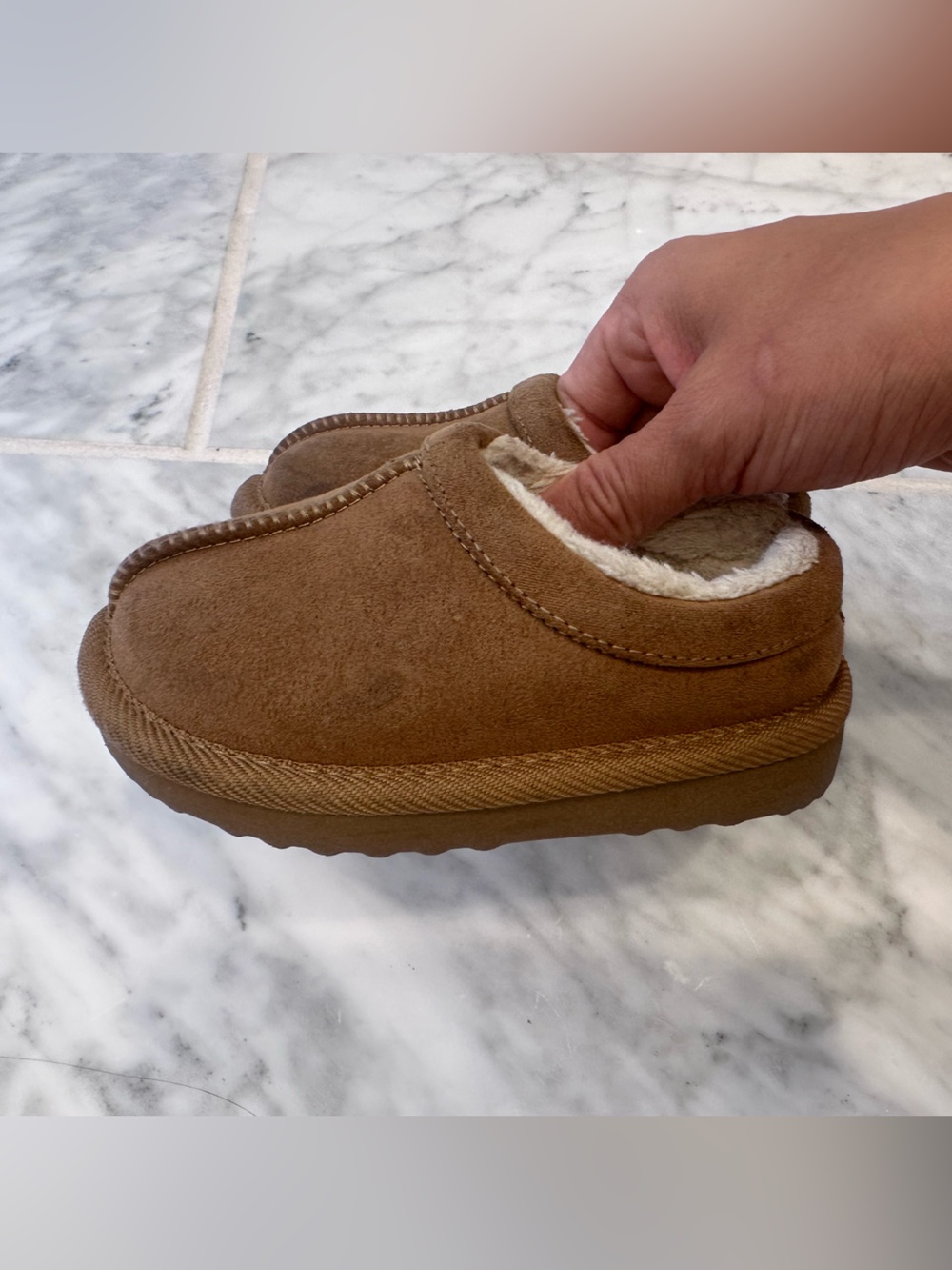 Cat & Jack Cozy Slip-On Shearling-Lined Shoe - Brown